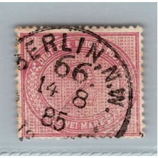 ALEMANIA 1875 Yv 43 ESTAMPILLA USADA 25 EUROS